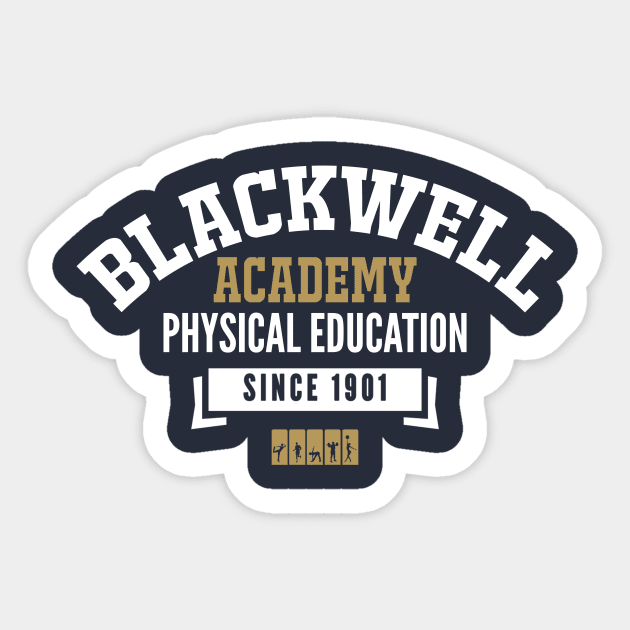 Blackwell Academy Physical Education Vintage Design Sticker by AniReview